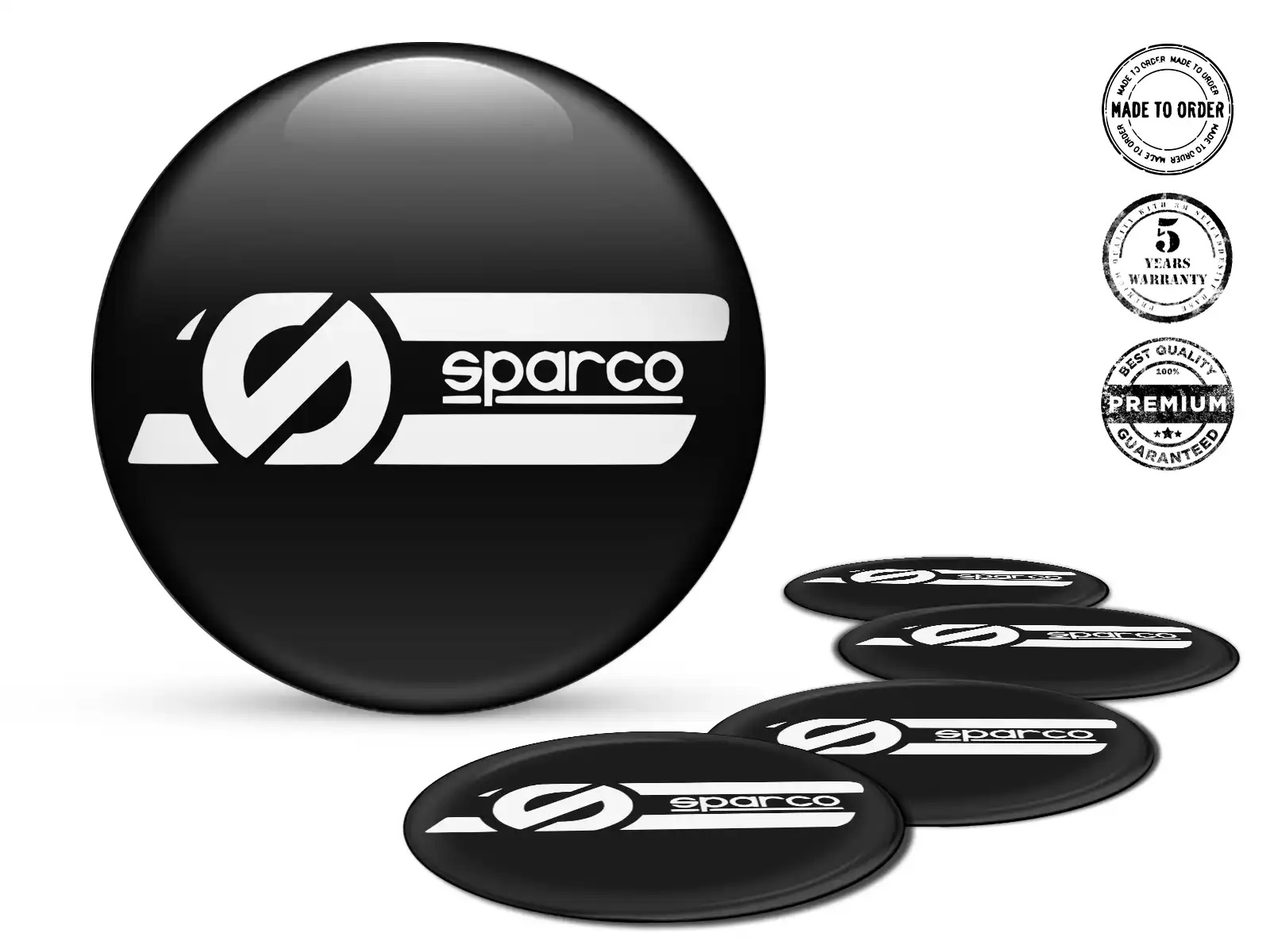Sparco Felgenaufkleber Ausgabe Harz-Dome-Stil